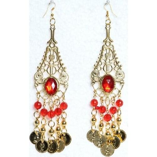 Women Jewelry for Dance Earrings Gold Indian Jewelry Dance Wear Bollywood Accessories