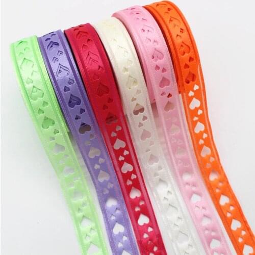 1 '25mm heart-shaped lace ribbon 10y 20y DIY handmade materials gift package headdress hair bow wedding New Year decoration