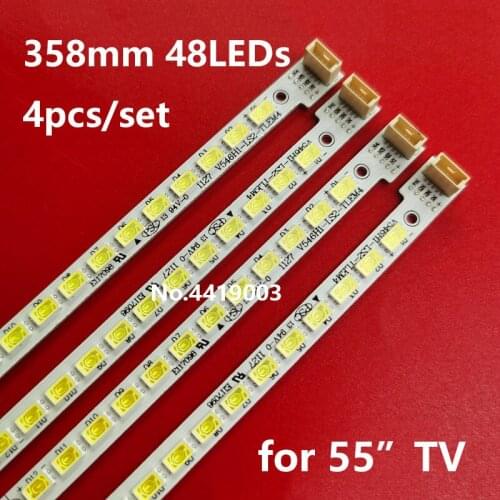 1set=4pcs 358mm 48lamp LED Backlight strip for sky wor th TV light bar 55E70RD 55E65SG 55E65SG V546H1-LS2-TLEM V546H1-LS2