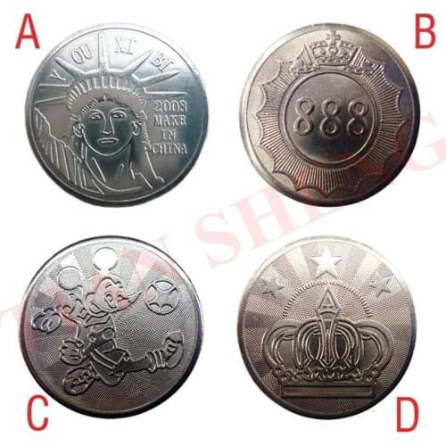 100pcs Arcade game Coin Tokens 25*1.85mm Stainless steel tokens for Arcade MAME Amusement Machine Cabinet