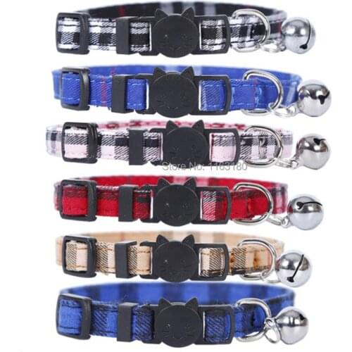 36pcs/lot Adjustable Cotton Dog Collars Pet Collars With Bells Charm Necklace Collar For Puppy Dogs Cat Collars Pet Supplies