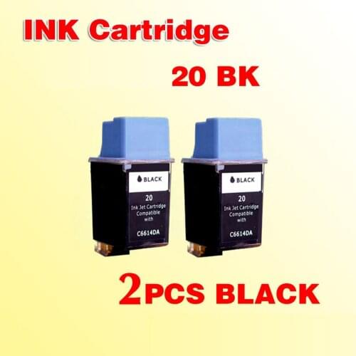 2pcs printer ink cartridge for20 for 20 black for Apollo P-2100U /2150U/2200/2250/Fax 925 Series