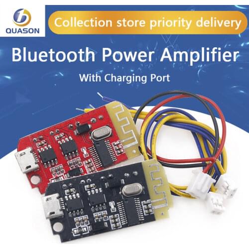 DC 3.7V 5V 3W Digital Audio Amplifier Board Double Dual Plate Bluetooth Speaker Modification Sound Music Module Micro USB DIY