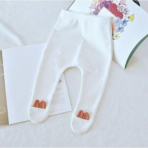 Toddler Kids Baby Girl Tights Rabbit Ear Cotton Pantyhose Winter Knitted Tights for Girls Infant Baby Clothing Age for 3M to12M