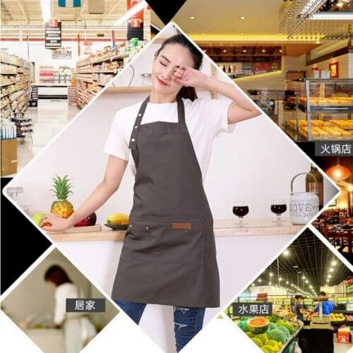 Denim Canvas Pockets Apron Butcher Crafts Baking Chefs Kitchen Cooking BBQ Plain High Quality