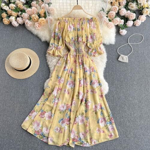 Летние платья с открытыми плечами FMFSSOM China At AliExpress