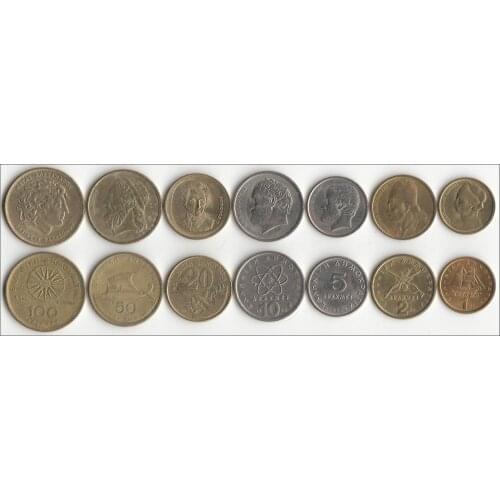 Greece Coin 7 Pieces 1 Set Europe Original Coins Rare Commemorative Edition 100% Real Eu Random Year
