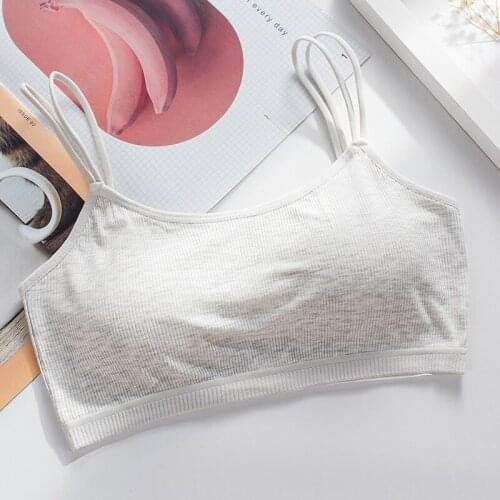 Young Girl Camisole Girls Student Underwear Thread Cotton Girls Bra Girls Bra 8-16Years Teen Underwear Puberty