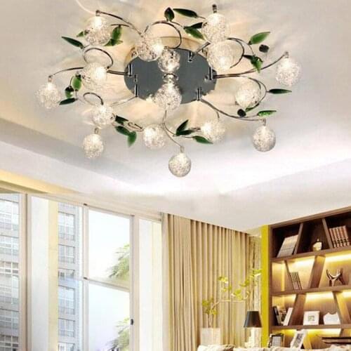 6/10/15 lights Crystal chandelier modern For Living-Room Bedroom Crystal and Chrome Flushmount Chandelier