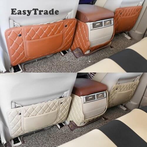 For Toyota Land Cruiser 200 LC200 2008-2018 2019 2020 Leather Car Seat Anti-Kick Mat Rear Row Seats Cover Back Protection Mats