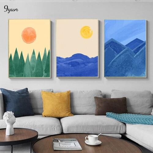 Nature Scene Poster Abstract Contemporary Aesthetic Wall Art Print Picture Canvas Painting Modern Living Room Decoration