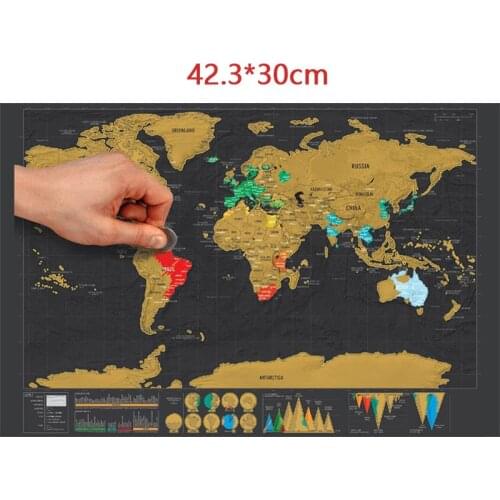 NEW Scraping Maps Magical Map Mini World Map Colorful Room Home Decor Wall Sticker Gifts Travel Posters for Marking