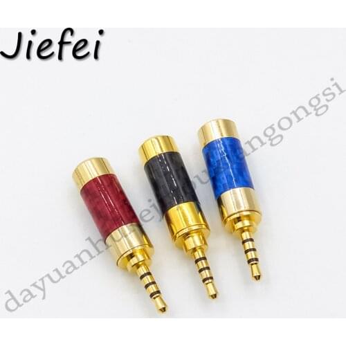 2pcs New high quality 2.5mm 4 Pole Male Repair Earphones adapter Soldering DIY Selling 4Pole red, black, blue