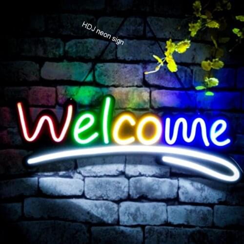 LED neon dynamic programmable Black Label welcom welcome neon sign decoration light ins net red