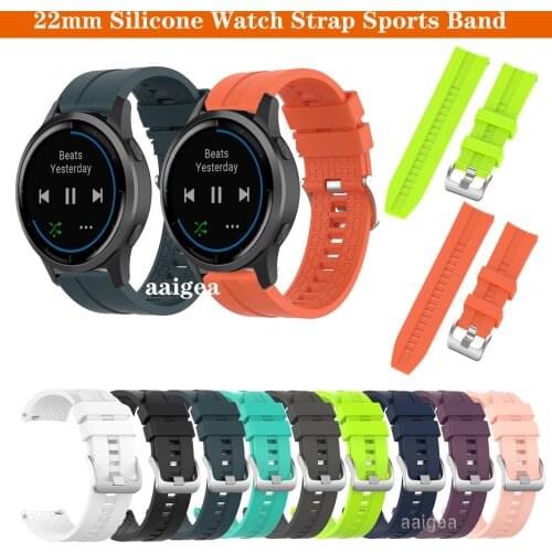 22mm Silicone Watch Band Strap for Garmin Active vivoactive 4 Replacement strap
