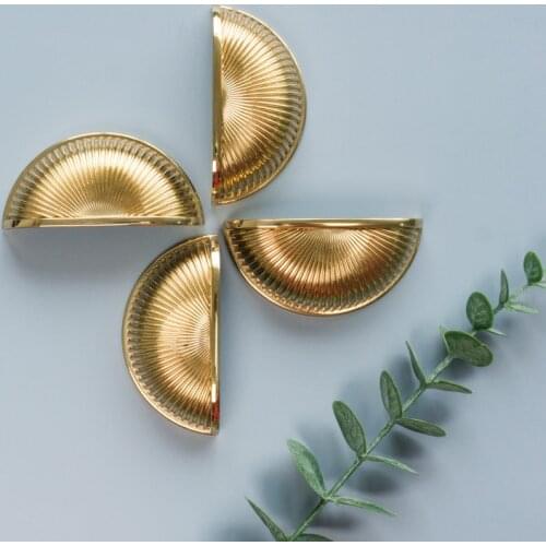 Luxury Beauty 10PCS Pure Brass Shell Furniture Handles Drawer Pulls Cupboard Wardrobe Kitchen Shoe TV Cabinet Pulls Knobs