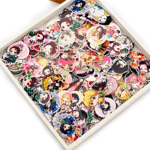 Mixed 10 Different Styles Japan Cartoon Printed Resin Flat Back for DIY Phone Decor Materials