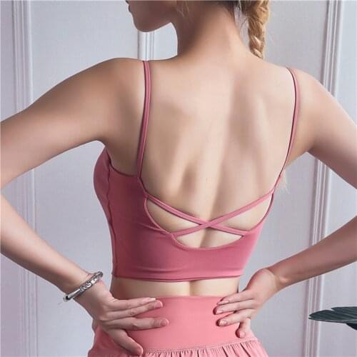 Sports Top Vest Beauty Back Sports Bra Top Shock-Proof Gathering High-Intensity Sport Bh Yoga Underwear Fitness Bra
