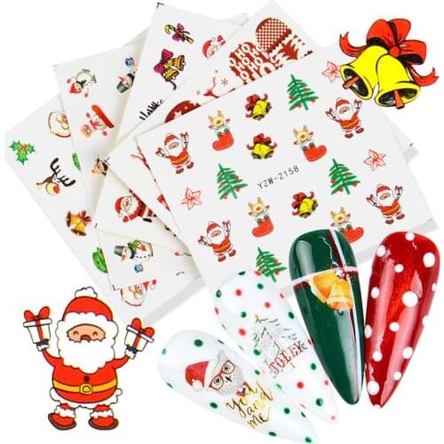 3D Nail Art Stickers Christmas Snowflake Decal For Nails DIY Manicure Decoration Decals Tool