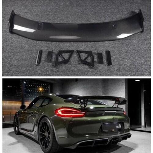 High Quality REAL CARBON FIBER REAR WING TRUNK LIP SPOILER FOR Porsche 718 987 997 998 981 911 GT GT4 STYLE
