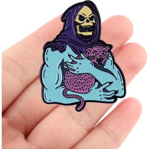 DZ1554 Movie Skeleton Jewelry Pins for backpacks Lapel Enamel Pins and Brooches Badge Bags Backpack Decoration Gifts