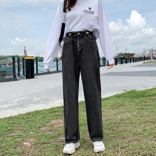 2021 New Jeans Woman High Waist Flaired Pants Pencil Jeggings Streetwear Vintage Clothing Patchwork Jeans for Women