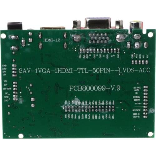 1Set 10.1" HDMI+2AV+VGA LCD Driver Controller Board Kit for Panel CLAA102NA0ACW/HSD100IFW1-A00/HSD100IFW1-A01 1024x600