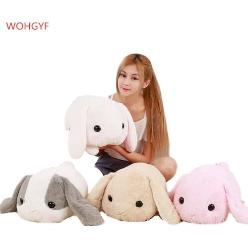 1pc 40cm Big Long Ears Rabbit Plush Animals Toys Stuffed Bunny Soft Baby Kids Sleep Appease Doll Birthday gGfts игрушки