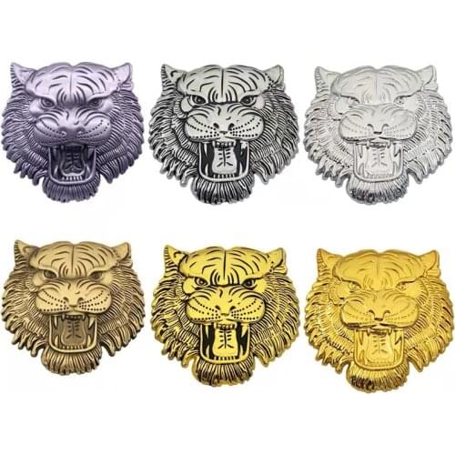 10pcs Auto Badge Cartoon Tiger Auto Sticker Car Grille styling Decal Tiger-Emblem Metal 3D Animal Stickers Car Accessories