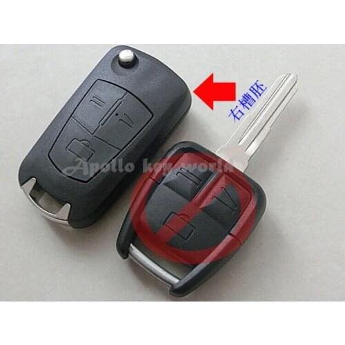 10PCS/lot For Opel Zafira Vectra Omega Modified Flip Folding Remote Key Shell Case 3 Button With YM28 Right Blade Fob Key Cover