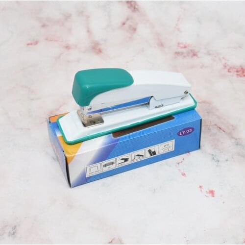 Metal + plastic high quality safety stapler 24 / 6, 26 / 6 universal needle stapler school office supplies 3pcs