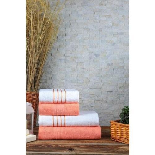 4 pcs Turkish Towel Set | Beach Towel | Face Hand Towels Set | Hotel & Spa Quality quick Dry highly Absorbent English Towel