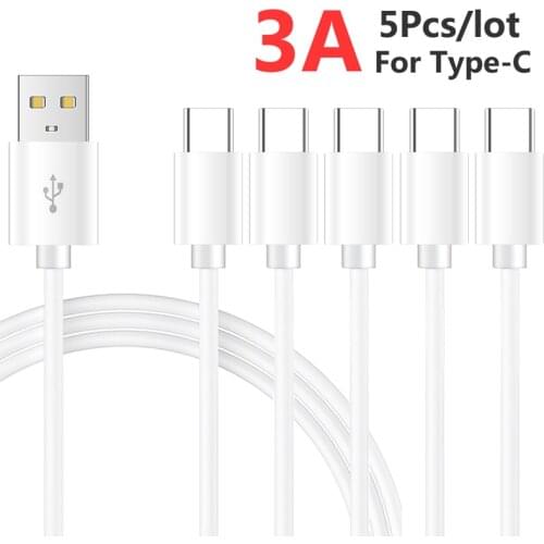 5Pcs/lot USB C Type C Fast Charger Cable For Infinix Note 10 8 8i Pro NFC Zero 8 8i Samsung Note 20 Ultra 10 Plus USB C Cable