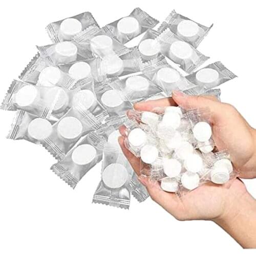 500 Pcs Compressed Towels Portable Disposable Compressed Cotton Coin Tissue Towel for Travel, Camping, Hiking