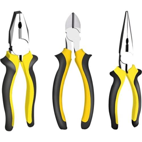 6/8 Inch Multitool Pliers Hybrid Multi Purpose Tool Crimper Wire Stripper Bolt Shearing Wire Grabbing Twisting Looping TN88
