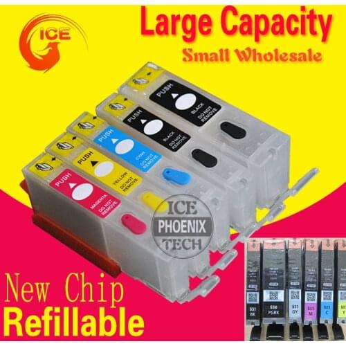 For Canon MG5650 MG6650 MG7550 MG 5650 6650 7550 Ink cartridge PIxma printer 5 Color refillable ink cartridge PGI550