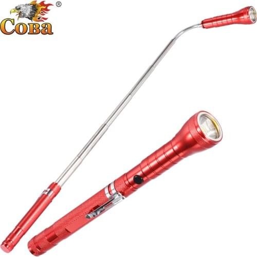 Coba adjustable led flashlight portable work lamp all metal cob light with clip use 1*AA battery waterproof