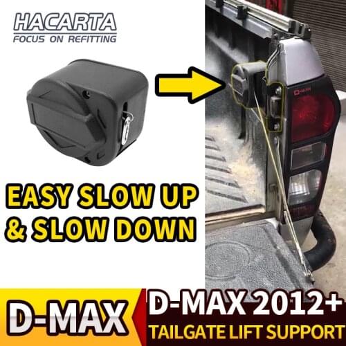 FOR D-MAX 2012+ TAILGATE LIFT SUPPORT EASY Rear gate SLOW UP AND SLOW DOWN Strut Stainless Steel Gas for dmax accessories
