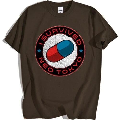 Neo Tokyo Survivor Comics Print Men Clothing Oversized Summer Tops O-Neck Fashion Tee Clothes Breathable Loose Tshirt Man New