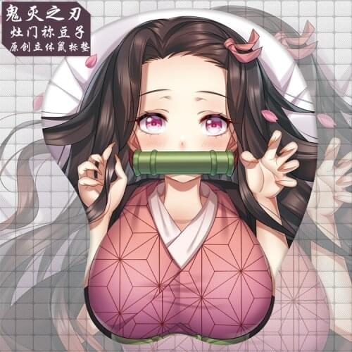 Demon Slayer Kamado Nezuko Figure 3d Anime Girl Soft Gel Gaming Mouse Pad Mousepad Wrist Rest 6077 Gifts Man Adult Toy