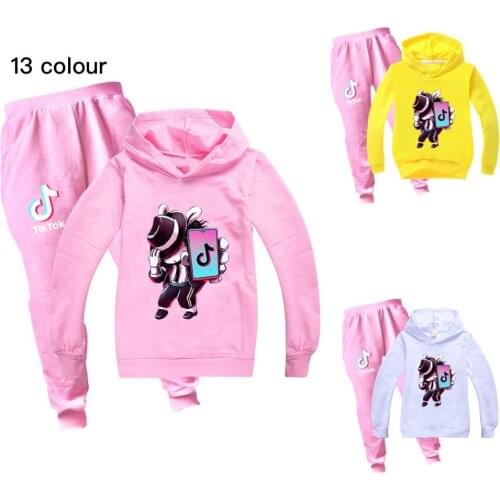 TIK TOK Toddler Girls Clothes Sets Fall Long Sleeve Hoodies Pants Sets Children Outfits Kids Christmas Clothing
