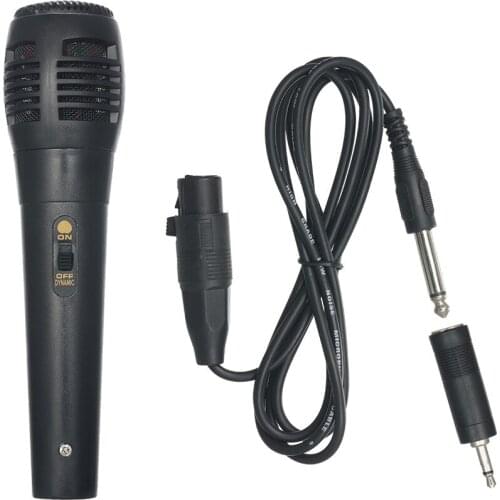Universal Vocal Microphone Handheld Microphone 3.5mm Plug Stereo Wired Microphone for Speakers Amplifier Computer Audio System