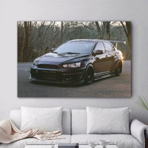 Mitsubishi Lancer Evo X JDM Classic Car Race Car Posters Canvas Print Paintings Wall Decor Art Room Decorations