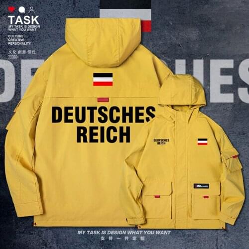 Flag of the Second German Empire Kingdom of Prussia Germany Bismarck men jacket hooded printed fashion coat new clothes autumn