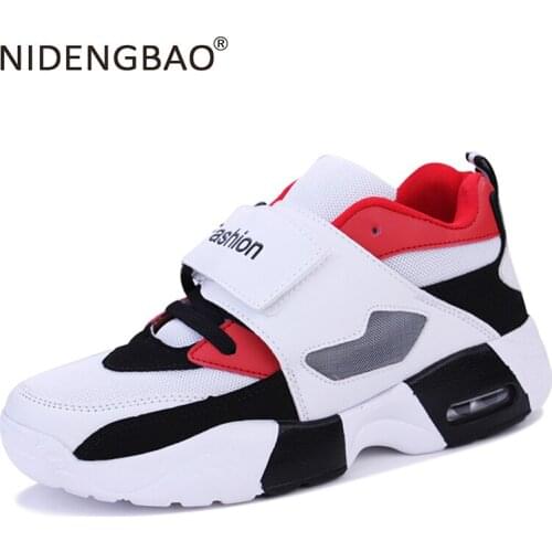 Spring Summer Shock-absorbing Sneakers Men Fashion Running Shoes Breathable Casual Mens Shoes Thick Bottom Male Sport Sneakers