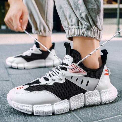 2021 New Mens Fashion Sneakers Lightweight Mesh Breathable Sneakers Trend Outdoor Lace-up Shoes Casual shoes for men