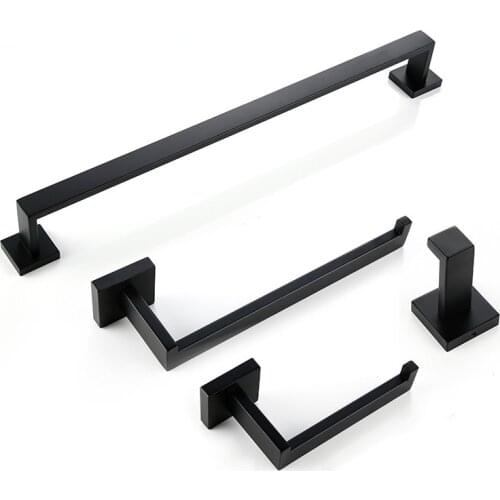 Bathroom Hardware Set Bathroom Accessories Stainless Steel Towel Rail Bar Rack Bar Shelf Tissue Paper Holder Toothbrush Holder