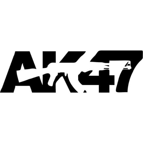 MIGNATIS-Aks Weapon Sticker Inside the Ak-47 Text Mural Art Decal For Car Window Loptop Decoration Vinyl Stickers Waterproof Flood