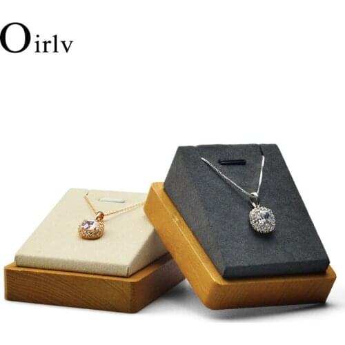 Oirlv Solid Wood Display Stand Pendant Necklace Earrings Jewelry Counter Creative New Jewelry Display Stand