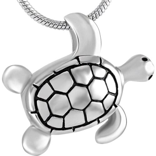 Wholesale Stainless Steel Fashion Tortoise Ash Holder Pendant Necklace Boy Girl